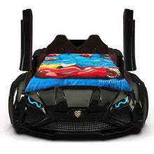 Load image into Gallery viewer, Super Cool 2025 Upgraded Lamborghini Style Race Car Bed RX | Doors Open & Close | LED Lights | Remote | In 4 Colours | Holds 300 Lbs