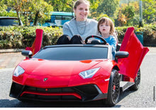 Load image into Gallery viewer, New Licensed 2025 Lamborghini SV 24V XXL Ride on Massive 2 seater | Leather Seats | Up to 16KPH | Real Rubber Tires | Can Hold Adult & Child | 180W