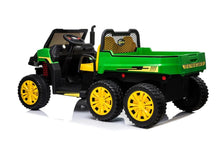 Load image into Gallery viewer, 2025 Upgraded 24V | 6 Wheel Tractor Farm W Tipping Bin | 4x4 Ride-On 2 Seater | Leather Seats | Rubber Tires | Remote | Pre Order