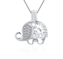 Load image into Gallery viewer, Elegant Elephant Sterling Silver Cage Necklace Set