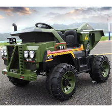 Load image into Gallery viewer, Two Seater 2025 | 4Γ4 Off-Road 12V Ride On Upgraded Camoflage Dump Truck | Leather Seat | Remote