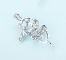 Load image into Gallery viewer, Santa Hat Sterling Silver Cage Necklace Set