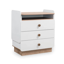 Load image into Gallery viewer, Natura White High Quality Nightstand W/Mounted Desk | 3 Drawers