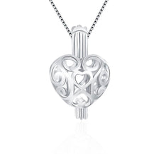 Load image into Gallery viewer, Romantic Heart Sterling Silver Cage Pendant