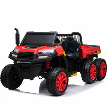Load image into Gallery viewer, 2025 Upgraded 24V | 6 Wheel Tractor Farm W Tipping Bin | 4x4 Ride-On 2 Seater | Leather Seats | Rubber Tires | Remote | Pre Order