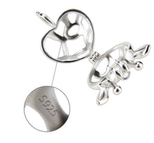 Load image into Gallery viewer, Merry Christmas Reindeer Sterling Silver Cage Necklace Set