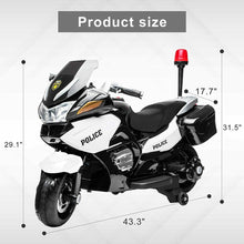 Load image into Gallery viewer, Super Cool 2025 Upgraded 24V Police Ride-On Motorcycle w/ Removable Stabilizing Wheels | Leather Seat | Rubber Tires