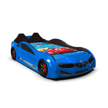 Load image into Gallery viewer, Super Cool Upgraded 2025 MZ Race Car Bed | LED Lights | Remote Sounds | Easy Assembly | Opening Doors | Holds 300lbs
