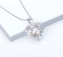 Load image into Gallery viewer, Best Mom Heart Sterling Silver Cage Pendant