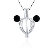 Load image into Gallery viewer, Mouse Sterling Silver Cage Necklace Set