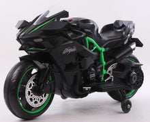 Load image into Gallery viewer, New 2025 Ninja Style Motorcycle Upgraded H2R | 12V Ride On | Light on Wheels | 1 Seater | Ages 3-7 Approx