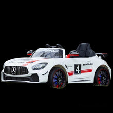 Load image into Gallery viewer, 2025 Licensed Mercedes GT4 AMG Ride-On Car Upgraded | 12V /6V | TV Mp4 | Leather Seat | Rubber Tires | 1 Seater | Remote