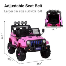Load image into Gallery viewer, New 2025 | 12V Kids Ride On Cool Jeep Truck Upgraded with Wheels Suspension | Small 2 Seat | Remote | Up To 5-7 Kph