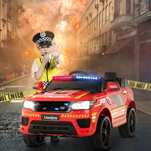 Load image into Gallery viewer, Range Rover 2025 Style | 1 Seater Red | 12V Ride On SUV Kids Fire Fighter Truck | Walkie Talkie | Siren | Ages 3-8 | Remote