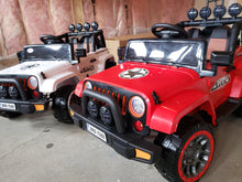 Load image into Gallery viewer, 2025 Super Cool All Terrain Jeep | Small 2 Seater | 2 Colours | Rubber Tires | Leather Seat | Ages 3-6 | Remote
