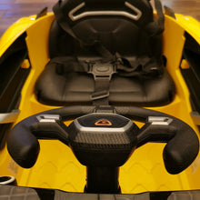 Load image into Gallery viewer, 12V | 2025 Lamborghini Style Powerful Dual Motor | Ages 1-7 | Ride On Car | Leather Seat| Remote | 1 Seater | 2 Colours