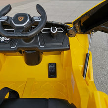Load image into Gallery viewer, 12V | 2025 Lamborghini Style Powerful Dual Motor | Ages 1-7 | Ride On Car | Leather Seat| Remote | 1 Seater | 2 Colours