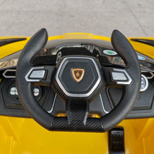 Load image into Gallery viewer, 12V | 2025 Lamborghini Style Powerful Dual Motor | Ages 1-7 | Ride On Car | Leather Seat| Remote | 1 Seater | 2 Colours