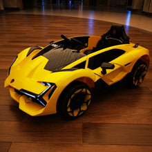 Load image into Gallery viewer, 12V | 2025 Lamborghini Style Powerful Dual Motor | Ages 1-7 | Ride On Car | Leather Seat| Remote | 1 Seater | 2 Colours