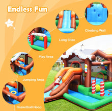 Load image into Gallery viewer, Super Cool Fun Kids Inflatable Bouncy House Jumping Castle Slide Climber Bouncer With 550W Blower | Holds 120Kg | Kids Party | Camping | Climbing Wall | Basketball Hoop
