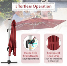 Load image into Gallery viewer, Heavy Duty Sturdy 10FT Outdoor Patio Canopy Umbrella Square Cantilever Umbrella With 360° Rotation &amp; 5 Adjustable Tilt | Vent | Easy Operate
