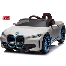 Load image into Gallery viewer, Licensed Upgraded 2025 BMW i4 Kids Ride On Car 1 Seater 12V | MP3 | Ages 3-8 | Remote
