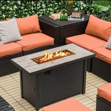 Load image into Gallery viewer, Very Relaxing Heavy-duty 42 Inch 60,000 BTU Propane Fire Pit Table With Ceramic Tabletop | Protective Cover | Lava Rocks | Gas Regulator
