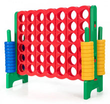 Load image into Gallery viewer, Super Cool Outdoor Fun Giant Connect 4 Style Jumbo 4-To-Score Game Set With 42 Giant Rings | Quick Release Slider | For The Whole Family | Indoor | Outdoor
