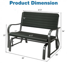 Load image into Gallery viewer, Very Relaxing Heavy Duty Outdoor Patio Swing Bench Love-seat | Smooth Gliding | Steel Frame | Rust Resistant
