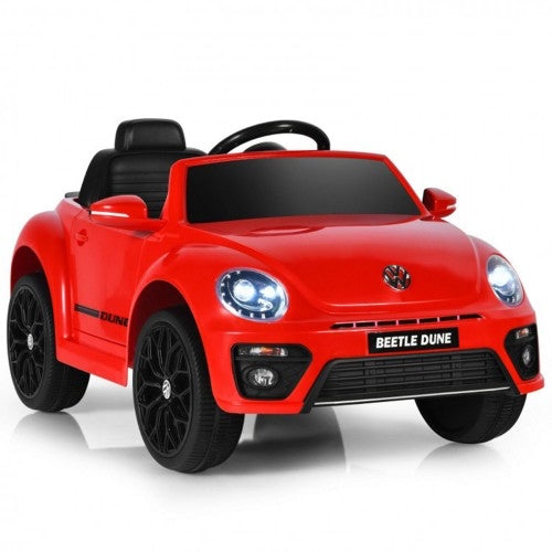 Super Cool Red 2024 Volkswagen Beetle Style 1 Seater Ride On | 6V | Remote