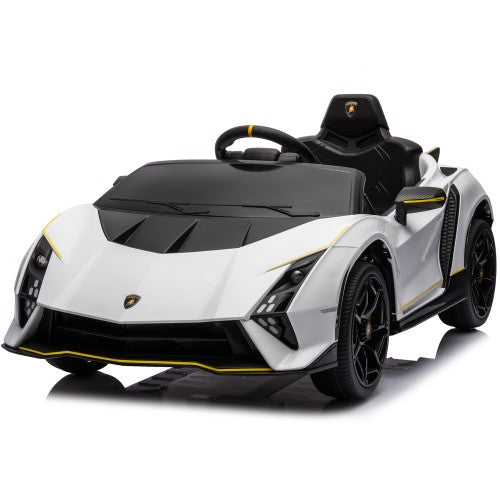 2025 Upgraded 12V Kids Licensed Lamborghini Aventador Autentica Ride On Car 1 Seater, LED Lights, Remote, 3-7kph