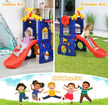 Load image into Gallery viewer, Super Cool Heavy Duty 6-in-1 Playground With Telescope | Slide | Basketball Hoop | Crawl Area | Steering Wheel | Climber | Loop
