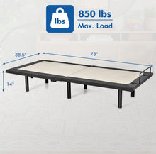 Load image into Gallery viewer, The Elegant Modern Twin Size Adjustable Bed Base Electric Bed Frame With 4 Massage Modes | Holds 850lbs | Low Noise
