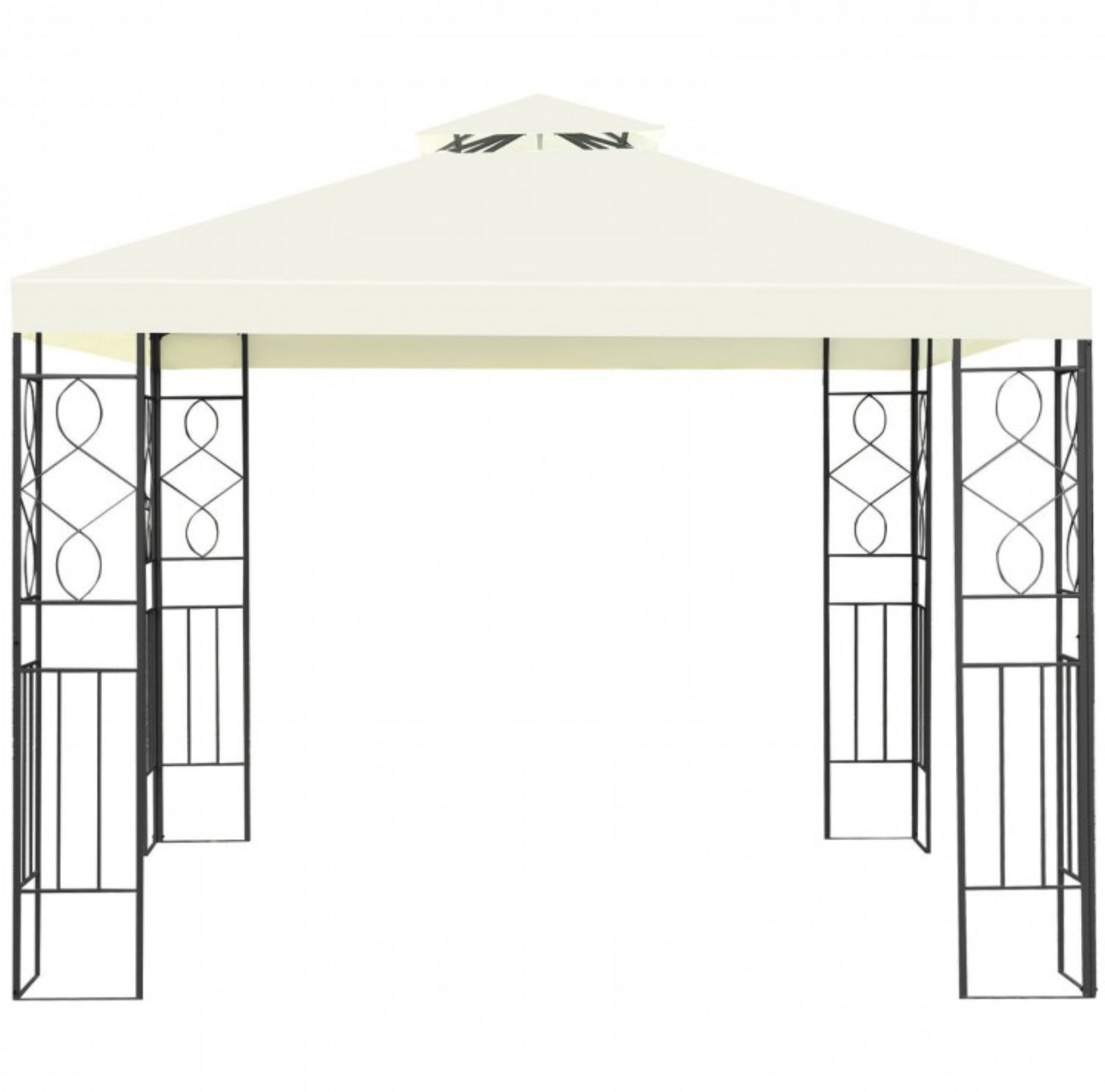 Super Duty Beautiful 2 Tier 10x10ft Patio Gazebo Canopy Tent | Sun Protection