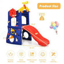 Load image into Gallery viewer, Super Cool Heavy Duty 6-in-1 Playground With Telescope | Slide | Basketball Hoop | Crawl Area | Steering Wheel | Climber | Loop
