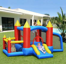 Load image into Gallery viewer, Super Cute &amp; Colourful Inflatable Kids Bouncy Slide Jumping Castle House With 740W Blower | Indoor / Outdoor,Basketball,Football,Ball Pit,Carry Bag
