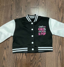 Load image into Gallery viewer, Popular Girl Band | Varsity crop cut style jacket | long sleeve | fun
