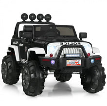 Load image into Gallery viewer, Super Cool Jeep Style 12V Electric Kids Ride On Car 1 Seater | LED Lights | Horn | Open Doors | Transport Handle | Slow Safety Start | Suspension | Remote
