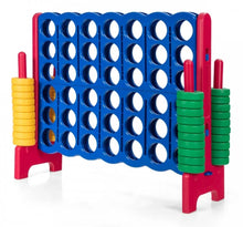 Load image into Gallery viewer, Super Cool Outdoor Fun Giant Connect 4 Style Jumbo 4-To-Score Game Set With 42 Giant Rings | Quick Release Slider | For The Whole Family | Indoor | Outdoor
