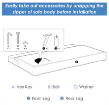 Load image into Gallery viewer, Heavy Duty Very Comfortable Modern 3 Person Convertible Sofa Couch Bed With High-Density Sponge For Living Room, Office, Cottage | Easy Assembly
