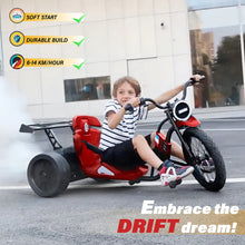 Load image into Gallery viewer, 2025 Drift 1 Seater 24V Trike Up to 14KPH Drifter Kids Ride On Car GoKart | Hand Acceleration | Air Tire | LED Lights | Ages 6-14 | Seatbelt
