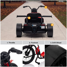 Load image into Gallery viewer, 2025 Drift 1 Seater 24V Trike Up to 14KPH Drifter Kids Ride On Car GoKart | Hand Acceleration | Air Tire | LED Lights | Ages 6-14 | Seatbelt
