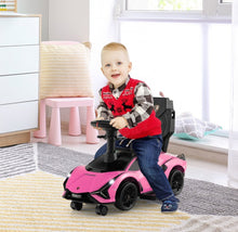 Load image into Gallery viewer, 2025 Licensed 3 in 1 Super Cool Lamborghini Push Car / Walking Toy Stroller | Storage | USB | Lights | Sleek Designz
