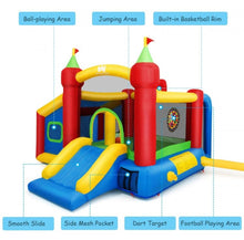 Load image into Gallery viewer, Super Fun 7-in-1 Giant Inflatable Bouncy House With Balls | 480W Blower | Slide | Ball Play Area | Jump Area | Basketball | Cool Play area | Big Entrance
