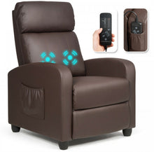 Load image into Gallery viewer, Heavy Duty Comfortable Massage Recliner Chair Wingback Single Chair With Side Pocket, Remote | 8 Massage Modes

