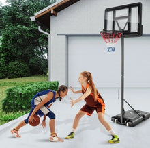 Load image into Gallery viewer, Super Cool Adjustable 12 Levels Basketball Net Hoop Set With 44” Backboard | 4-10 Feet | Wheels | 18” Rim | 2 Nets | Heavy-duty | Indoor | Outdoor
