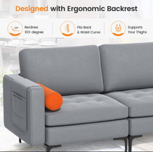 Load image into Gallery viewer, Heavy Duty Elegant &amp; Modern Very Comfortable 3-Seater Sofa Couch With USB Socket Ports, Side Storage Pocket | Beautiful Armrest | Side Bolsters | Thick Cushions
