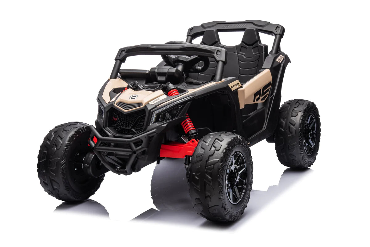 New 2025 Licensed 24V Can Am Maverick 1 Seater UTV 4x4 Kids Ride On Car Upgraded | Leather Seats | Rubber Tires | Seatbelt | Remote