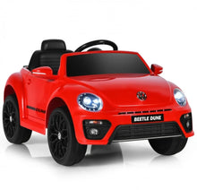 Load image into Gallery viewer, New 2025 | 12V Licensed Volkswagen Beetle Kids Ride On Car 1 Seater Upgraded | Open Doors | Lights | Ages 1-8 | Remote
