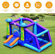 Load image into Gallery viewer, Super Fun Jumping Bouncy Castle With Water Slide &amp; 550W Blower | Waterproof | Carrying Bag | Repair Kit | Huge Jump Area | Large Play Area
